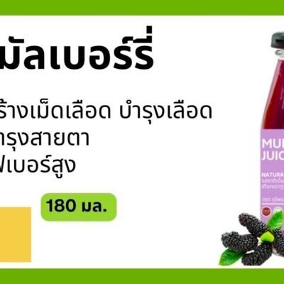น้ำมัลเบอร์รี่ ขนาด 180 มล.